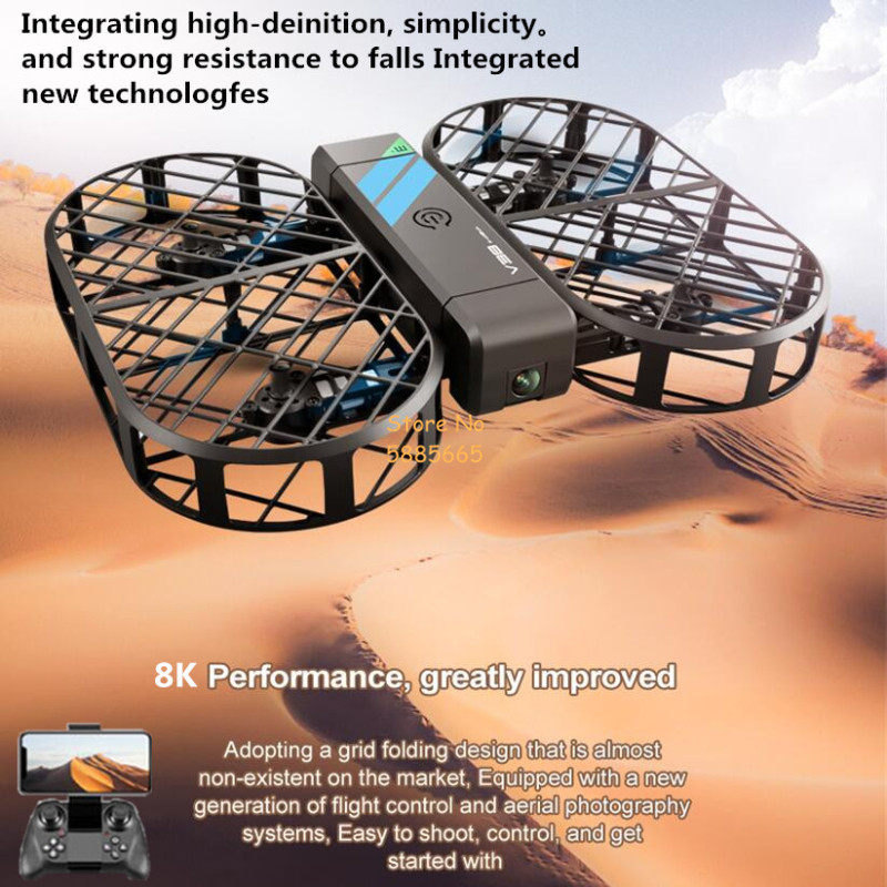 Drone Ae Rc - Telecamera HD 8K 360 ° Protezione