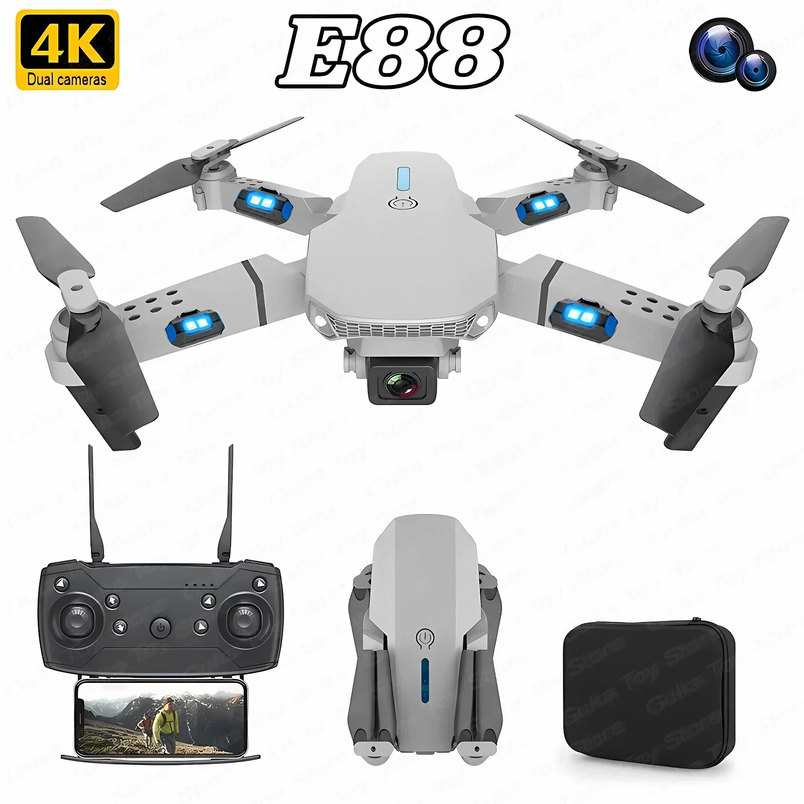 E88 Pro WIFI FPV Drone grandan - Drone Ae Rc recensione e prezzo